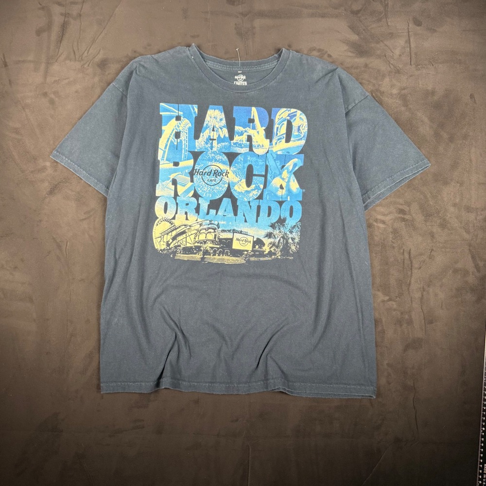 Y2K Mens Hard Rock Cafe Orlando Limited Edition Graphic T-Shirt XL